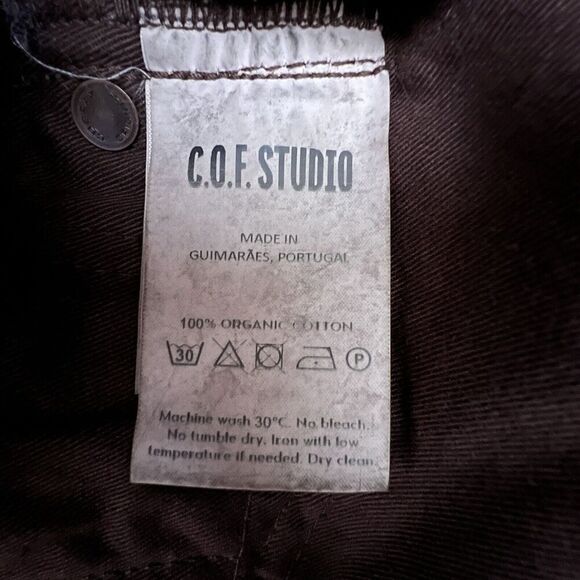 COF Studio M7/29 Men’s Brown Corduroy Jeans Pants‎ Tapered - Picture 6 of 9